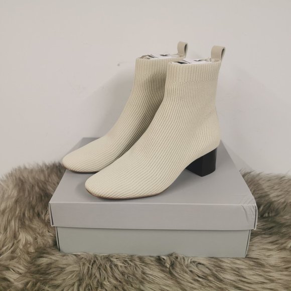Everlane Shoes - Everlane The Glove Boot ReKnit Bone